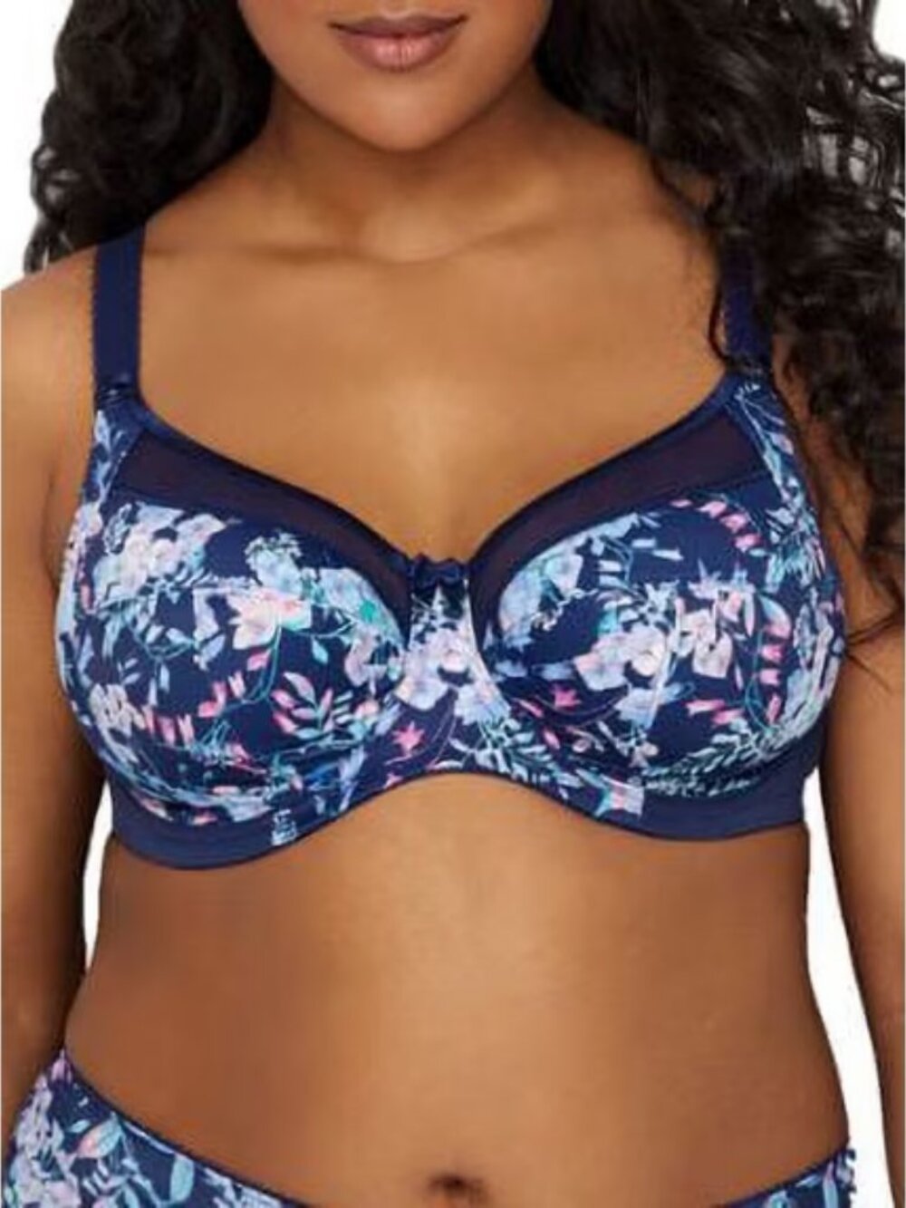 Goddess Kayla Banded Underwire Bra 38K Bluebell Floral Full Coverage NWOT GD6162